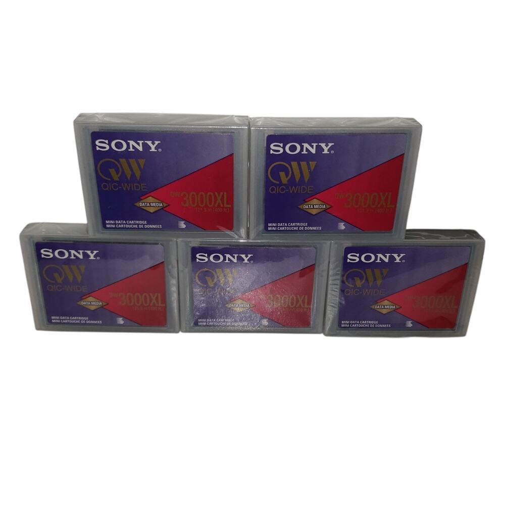 5x SONY QIC-Wide MINI QW3000XL Data Cartridges New Sealed